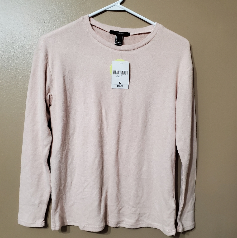 Forever 21 Dusty pink knit long sleeve top